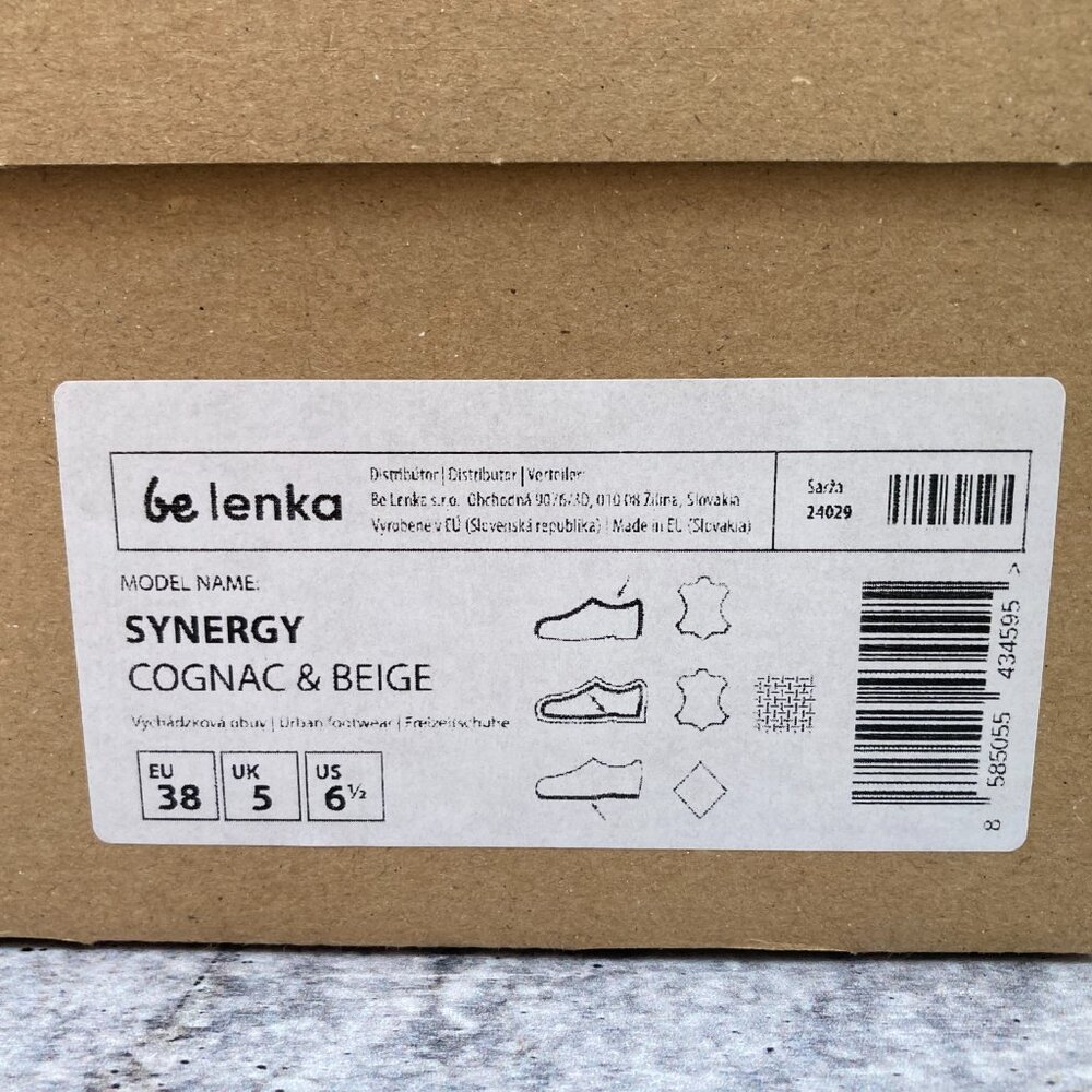 Be Lenka Synergy Barefoot Shoes EU 38 Cognac Beige NWT - Picture 9 of 9